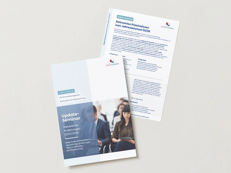 Steuerliche Änderungen Update-Seminar Infobroschüre